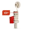 Drain Valve with Cap 1/2 Red Handle Ball Shut-Off Valve