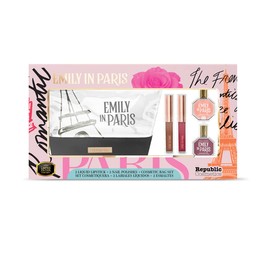 Emily In Paris - Set De Cosmetiquera V2. 2 Esmaltes y 2 Labiales