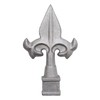Address America Fence Finials Unpainted Aluminum Spear Fleur De Lis