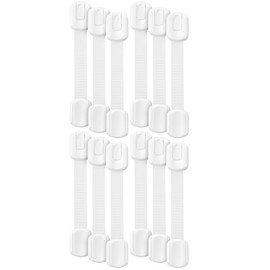Bates Choice Bates- Child Safety Strap Locks, 12 Pack, White Baby Cabinet Locks, Toilet Locks Baby Proof, Child Proof Drawer Locks, Cabinet Baby Locks for Cabinets, Child Proof Cabinet Locks, Drawer Child Locks