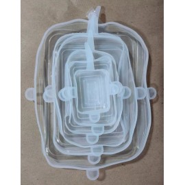 Total Supplier Set De Tapas Elásticas De Silicona Reutilizable Antiderrames