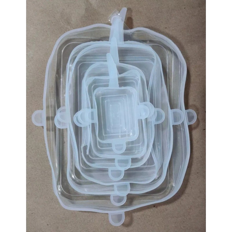 Total Supplier Set De Tapas Elásticas De Silicona Reutilizable Antiderrames