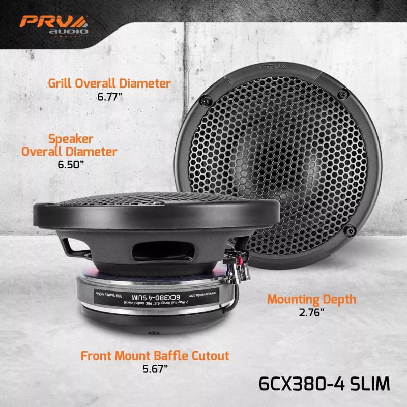 PRV 6.5" 2-Way Coaxial Full Range Speaker 380W 4 Ohm