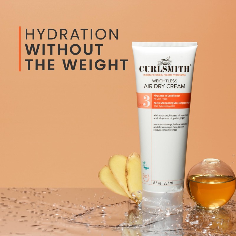 CURLSMITH - Weightless Air Dry Cream - Vegan Leave-In Conditioner