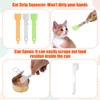 lasuroa lasuroa 3pcs Cat Strip Feeders with 1pc Can Spoon,