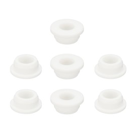 PATIKIL Silicone Rubber Grommet, 7 Pcs 1"(25mm) Drill Hole, 5/8"(16mm) Inner Dia. Top Hat Wire Gasket Rubber Hole Plug for Wiring Irrigation System Firewall, White