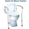 Carex Toilet Safety Rails, Adjustable and Detachable Toilet Safety Frame