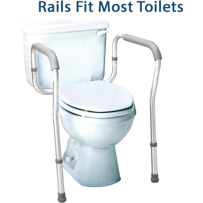 Carex Toilet Safety Rails, Adjustable and Detachable Toilet Safety Frame
