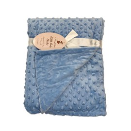Newborn Soft Bubble Baby Blanket with Fleece Back for Crib Pram Boys Girls Infant Cot Bed Swaddle Pram Shawl Wrap Toddler Snuggle E&A Distribution Limited (Blue)