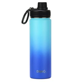 DRINCO - Stainless Steel Water Bottle Double Wall Vacuum Insulated with Wide Mouth Spout Lids | Perfect for Traveling Camping Hiking (20 oz, Morning Sky Blue)