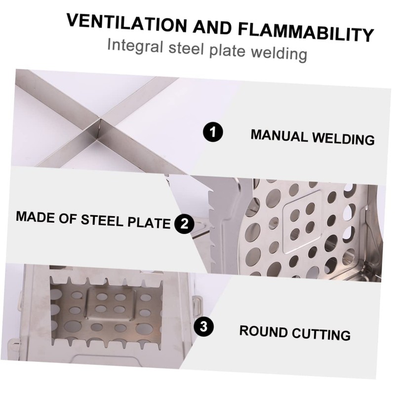 Portable Folding Wood Burning Camping Stove - Lightweight Backpacking Stove
