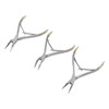 3pcs Residual Root Forceps Set Stainless Steel Dental Root Fragments