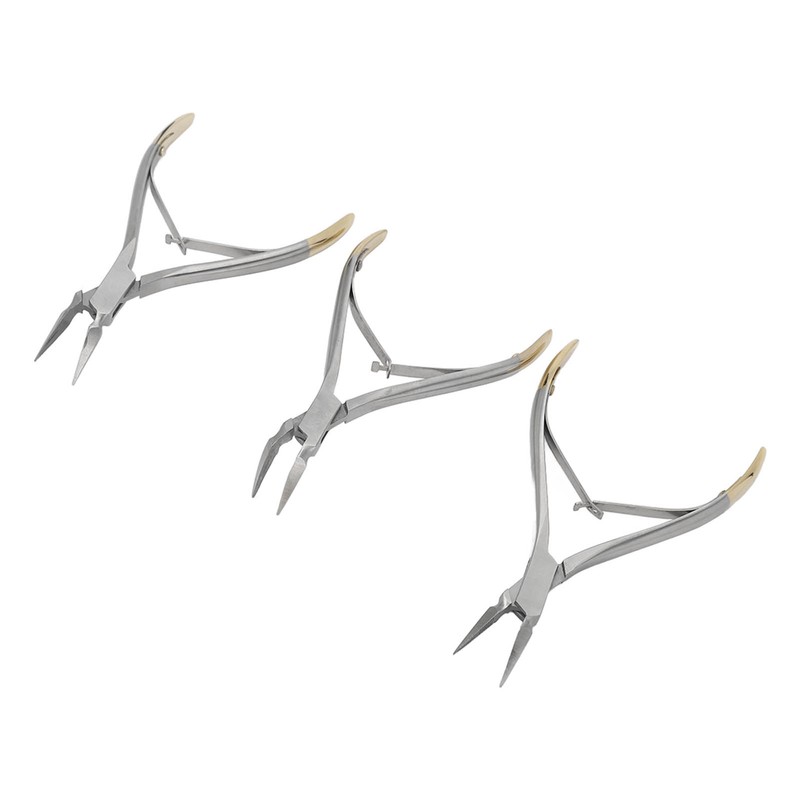 3pcs Residual Root Forceps Set Stainless Steel Dental Root Fragments