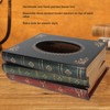 Book Tissue Box Cover Antique Rectangular Dispenser Napkin Holder for