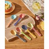 Metahom Ceramic Small Serving Spoons, Colorful Soup Spoon Set for
