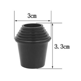 2pcs/set Threaded Bass Drum Spur/Floor Tom Leg Tips Rubber Feet w/Lock Nut