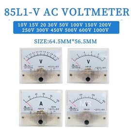 호환 아날로그 전압 계량기 패널 기계식 게이지 85L1-V AC 3V 5V 10V [09 AC 600V] Compatible Analog Voltage Meter Panel Mechanical Gauge 85L1-V AC 3V 5V 10V [09 AC 600V]