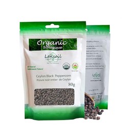 Certified Organic Laksoil Gourmet Ceylon Black Peppercorns 80g