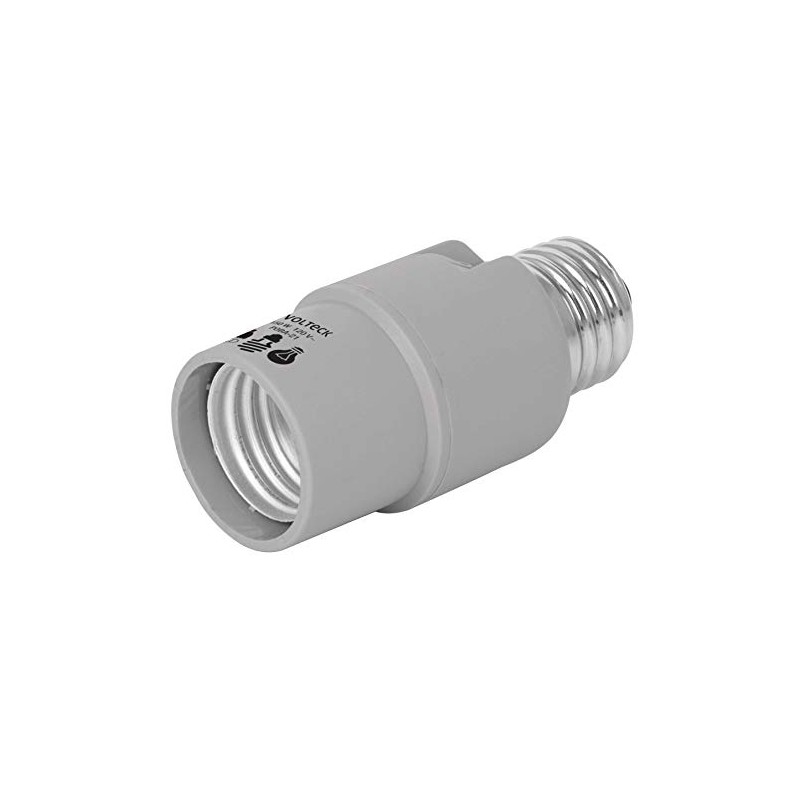 Volteck POBA-21, Portalámpara de policarbonato, con sensor de luz, 360°