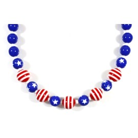 Style ARThouse Stars and Stripes, American Flag Choker Necklace, 16 Inches Adjustable