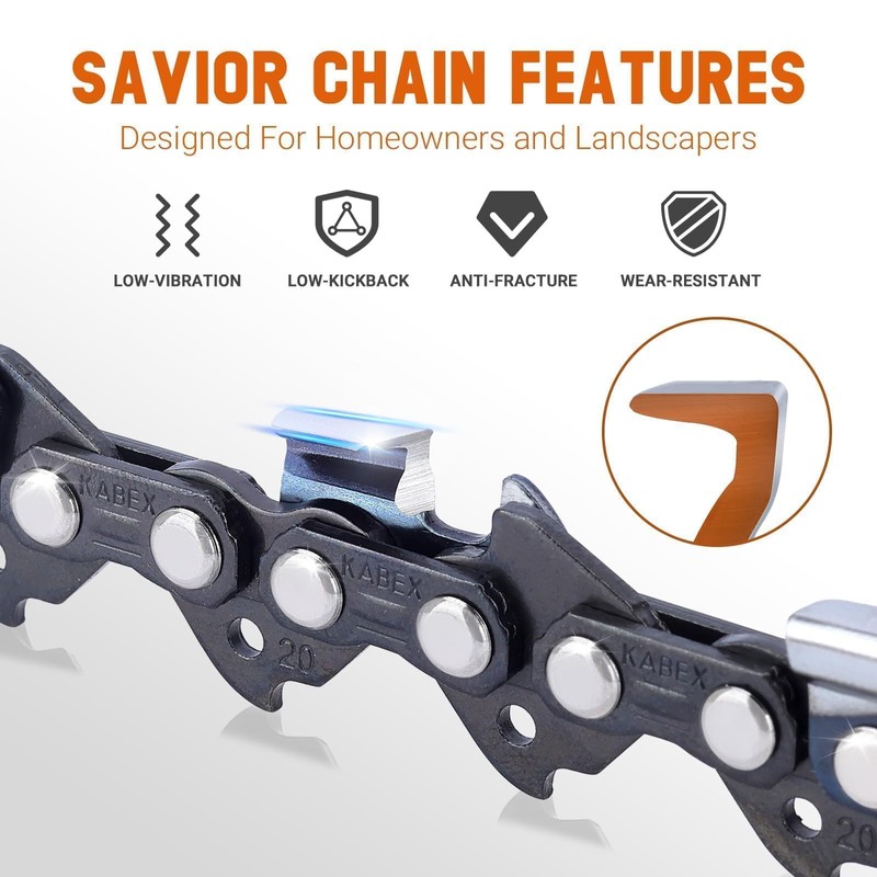 Savior 20 Inch Chainsaw Chain 3/8" Pitch .050" Gauge 72