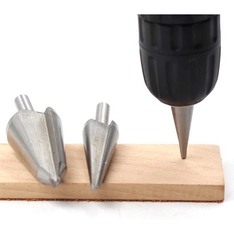 Driak 3pcs 16-30.5mm,5-20mm,3-14mm HSS Taper Power Drill Bit Umbrella Step