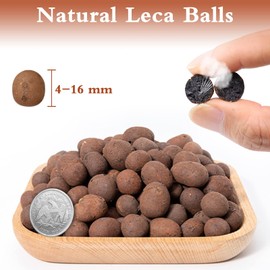 Halatool 8 LB Leca Clay Pebbles for Plants 4mm-16mm Clay Balls 100% Natural Hydroton Leca Balls for Indoor Plants Hydroponic Growing Gardening Orchids Drainage Decoration Aquaponics