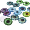 QTTLLI 10 Pairs 40mm Glow in The Dark Glass Round