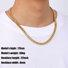 Fiusem 8mm Gold Plated Chains for Men, 14K Gold Plated