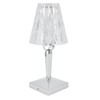 LED Crystal Table Lamp Transparent Prism Dimmable Desk Lamp USB