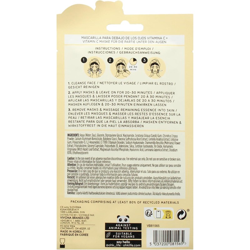 Eye Mask - Vitamin C by Oh K! for Unisex