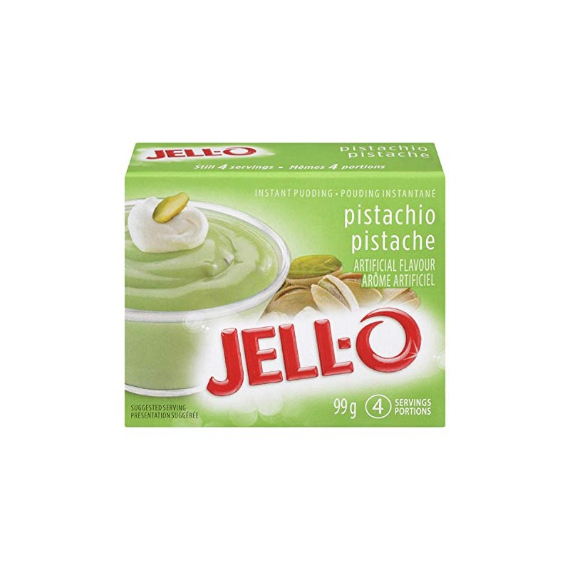 Jell-O Instant Pudding & Pie Filling, Pistachio, 3.4-Ounce Boxes (Pack
