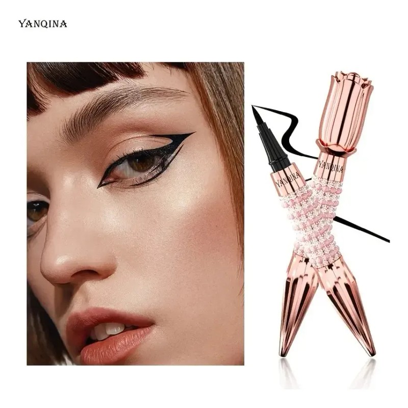 Delineador Líquido Ojos Yanqina Negro Impermeable Agua 1gr