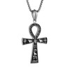 HZMAN Stainless Steel Large Ankh Cross Pendant Necklace Ancient Egyptian