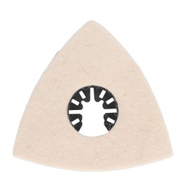 5 Pieces Wool Polishing Pad, Oscillating Polishing Pad with Alloy Steel Base, Triangular Felt Polishing Pad for Stainless Steel, Granite, Ceramic