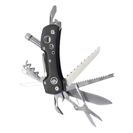Navaja multifuncional negra, 13 accesorios en 1, survivor tool Kelvin, navaja multiusos de bolsillo de acero inoxidable.