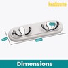 Headbourne Compact Door Wall Mounted Robe Coat Rack with 2