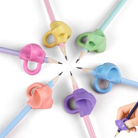 PLABBDPL 6 Stück Bleistiftgriffe, Bleistiftgriffe für die Handschrift von Kindern, Stiftschreibhilfe für Kinder, Griffset, Haltungskorrekturwerkzeug für Kinder im Vorschulalter