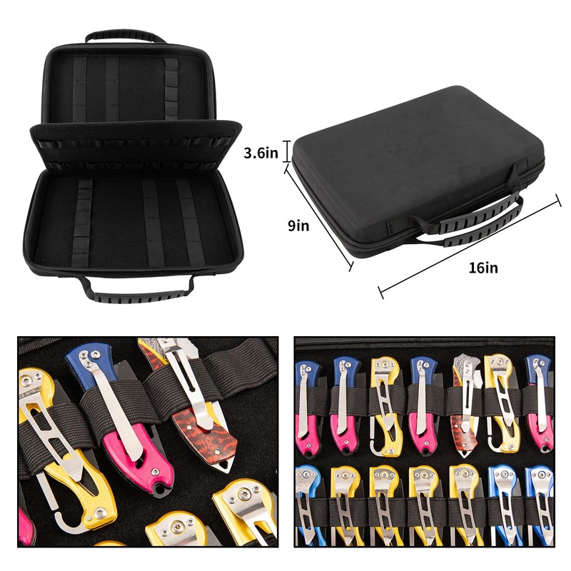 Knife Display Case,62 Slots Knife Case,Knife Storage,Butterfly Knives Storage Organizer,Pocket