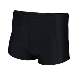 Aquarti Men's Swimming Trunks with Zip Pocket Swimming Shorts, black