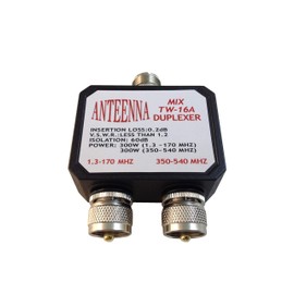 Anteenna TW-16A Duplexer SO-239-PL-259(VHF 1.3-170MHz)/PL-259(UHF 350-540MHz)