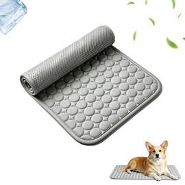 QUIXETH Pawlab Cooling Mat for Dogs, Reusable Pet Cooling Pad, Gray,Medium