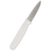 Crestware 3.5-Inch Paring Knife, Plain High Carbon German Steel with White Handle