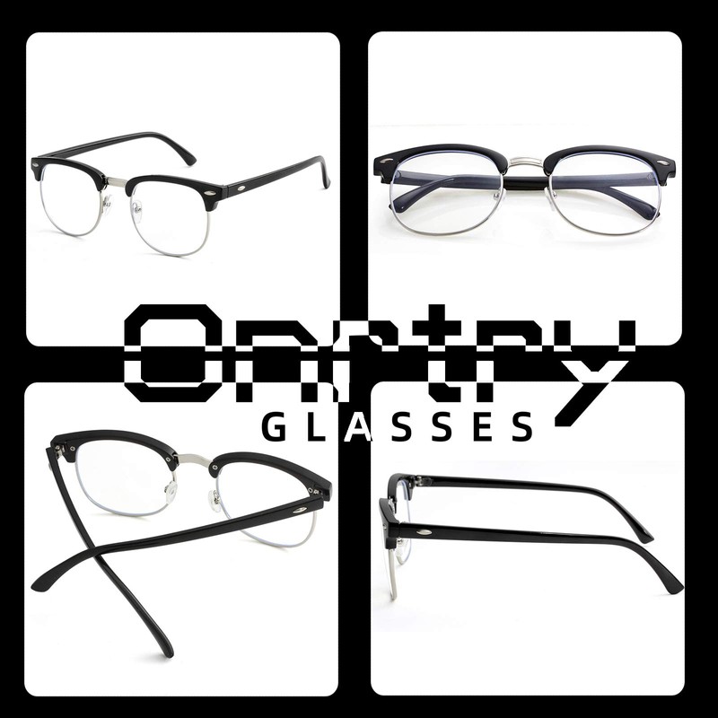 Blue Light Blocking Glasses for Women Men Classic Semi Rimless