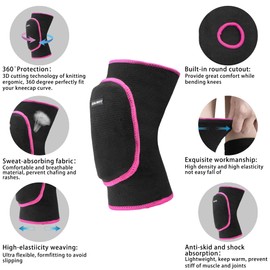 EULANT Stretchy Dance Knee Pads,Soft Flexible Knee Protectors for Kids/Juniors/Adults, Cotton Sports Knee Supports for Volleyball Rugby Cycling Ski Skating Scooter Exercises Yoga Pilate Gymnastics
