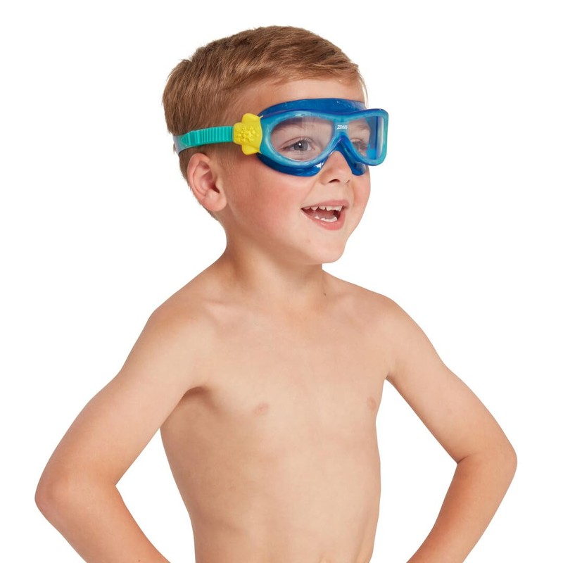 Zoggs Phantom Kids Mask Blue Turquoise Clear