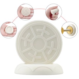 Oulesvte Schlösser Pack of 4 Elephant Feet Wall Protection Pads, Safety Wall Protection for Door Gates and Stair Gates, Wall Protection for Baby No Drilling Required, for Curtains, Fences, Hangers,