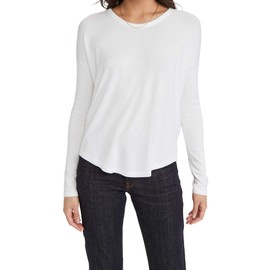 rag & bone Women's The Knit Longsleeve Top, White, L
