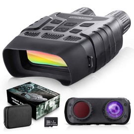 BNISE Night Vision Binoculars Goggles, Digital Infrared Binoculars with Night Vision 32GB Memory Card for Hunting Spy Camping Wildlife Adventure