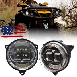 Unbranded 2PCS LED Headlight Low Beam w/ DRL For Can-Am Outlander MAX 800R 1000R 650 850